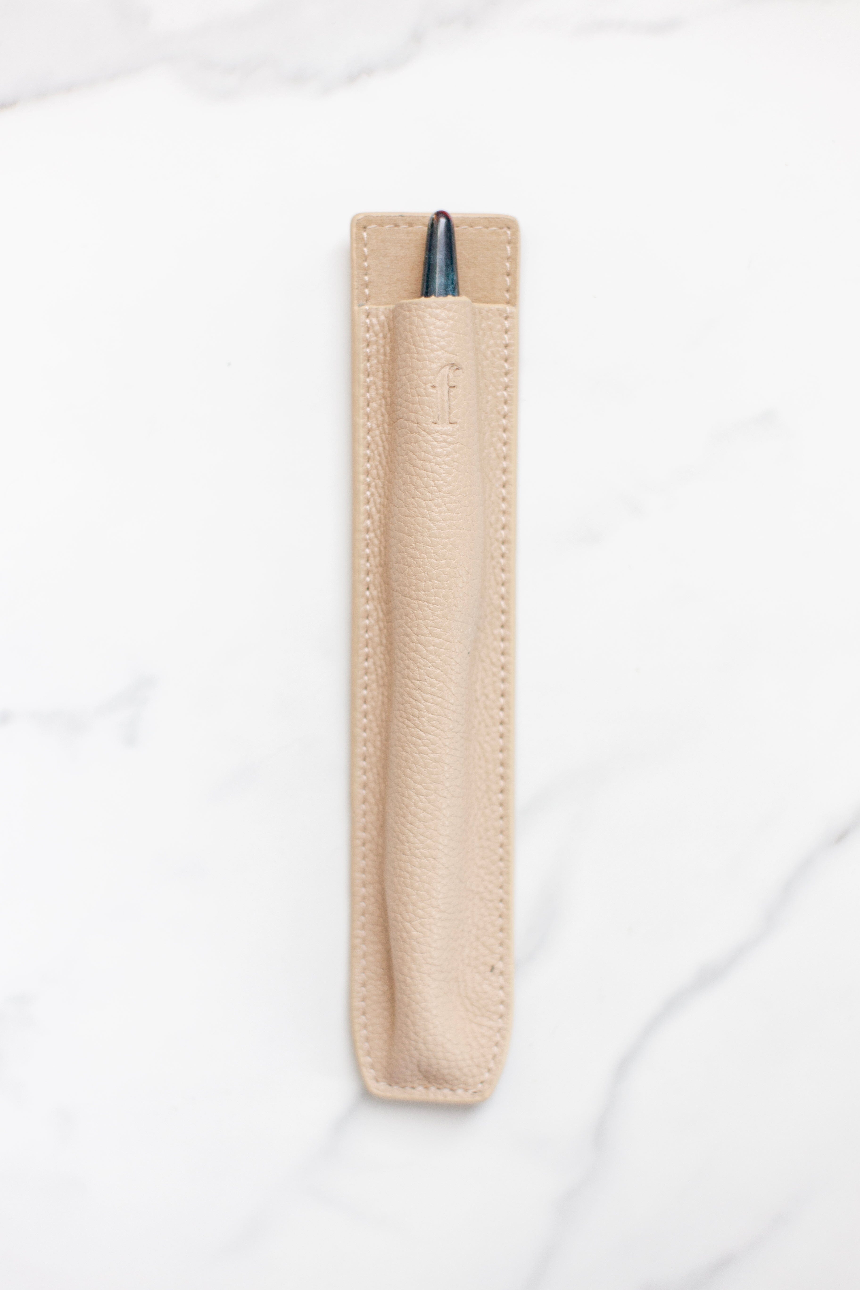 Companion Crochet Hook Sleeve in Leather Leather Accessories FurlsCrochet Beige