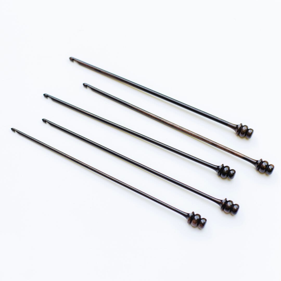 Tunisian Crochet Hook in Ebony FurlsCrochet