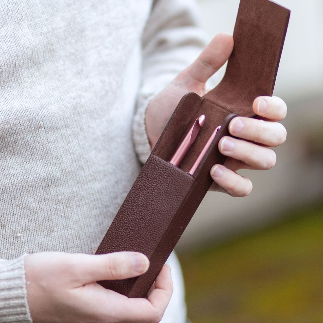 Journey Leather Double Hook Holder FurlsCrochet