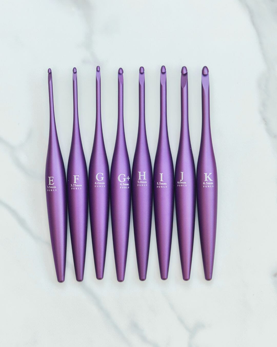 Limited Edition Matte Grape Streamline Metal Crochet Hooks FurlsCrochet