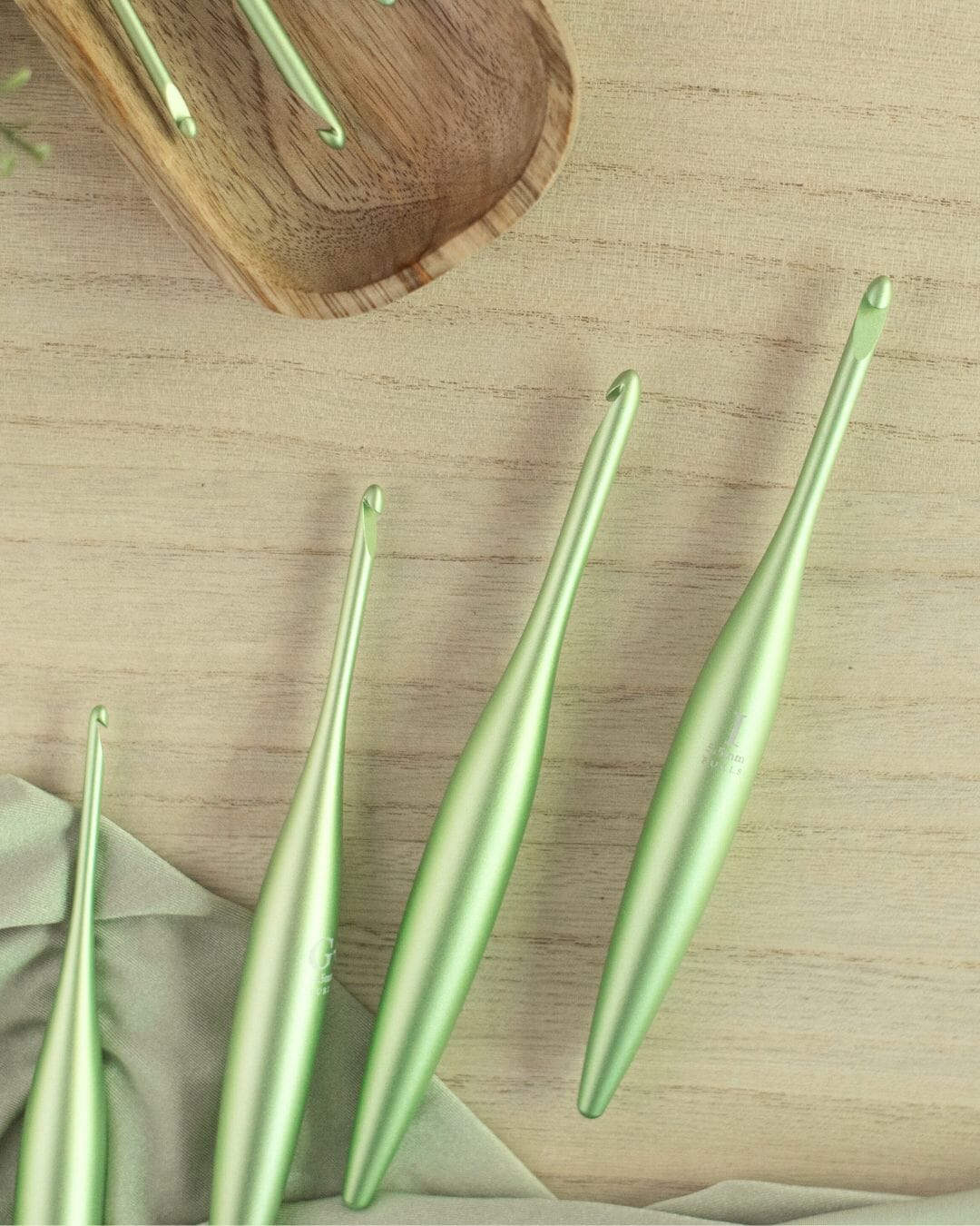 Limited Edition Pistachio Streamline Metal Crochet Hooks FurlsCrochet