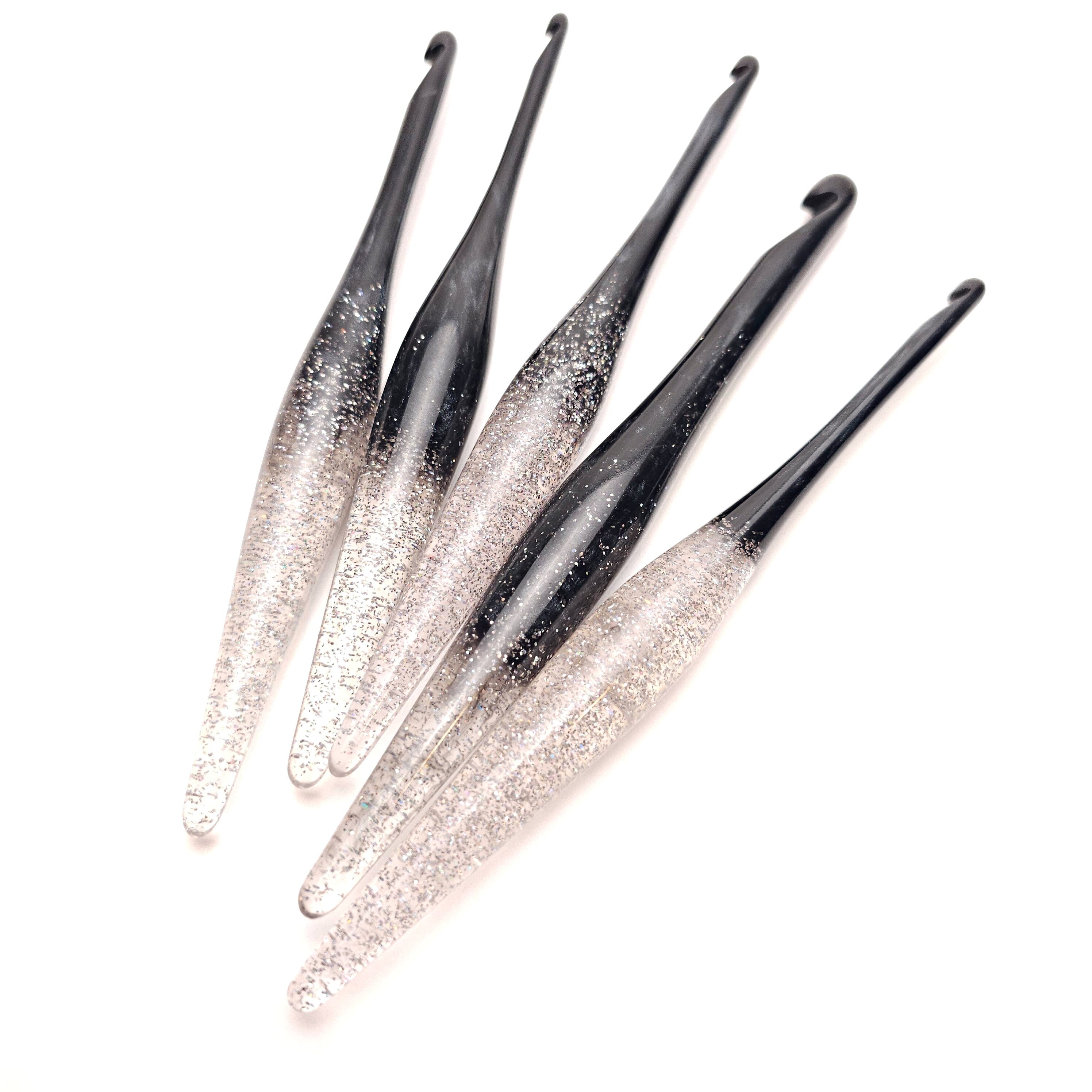 Moonlight Streamline Glitter Crochet Hooks Resin Crochet Hook FurlsCrochet