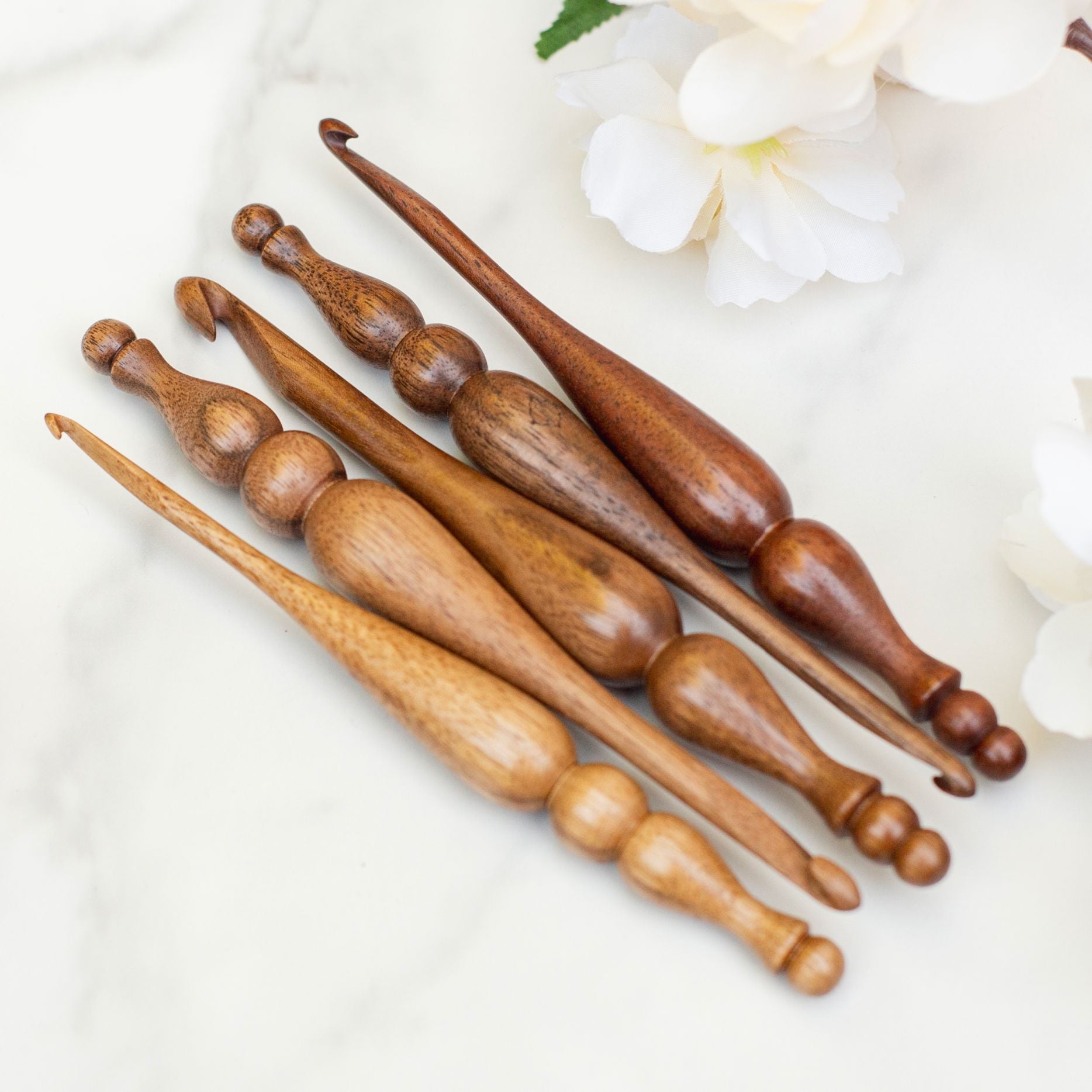 Alpha Series American Walnut Crochet Hook Alpha Hook FurlsCrochet ALL 12 SIZES