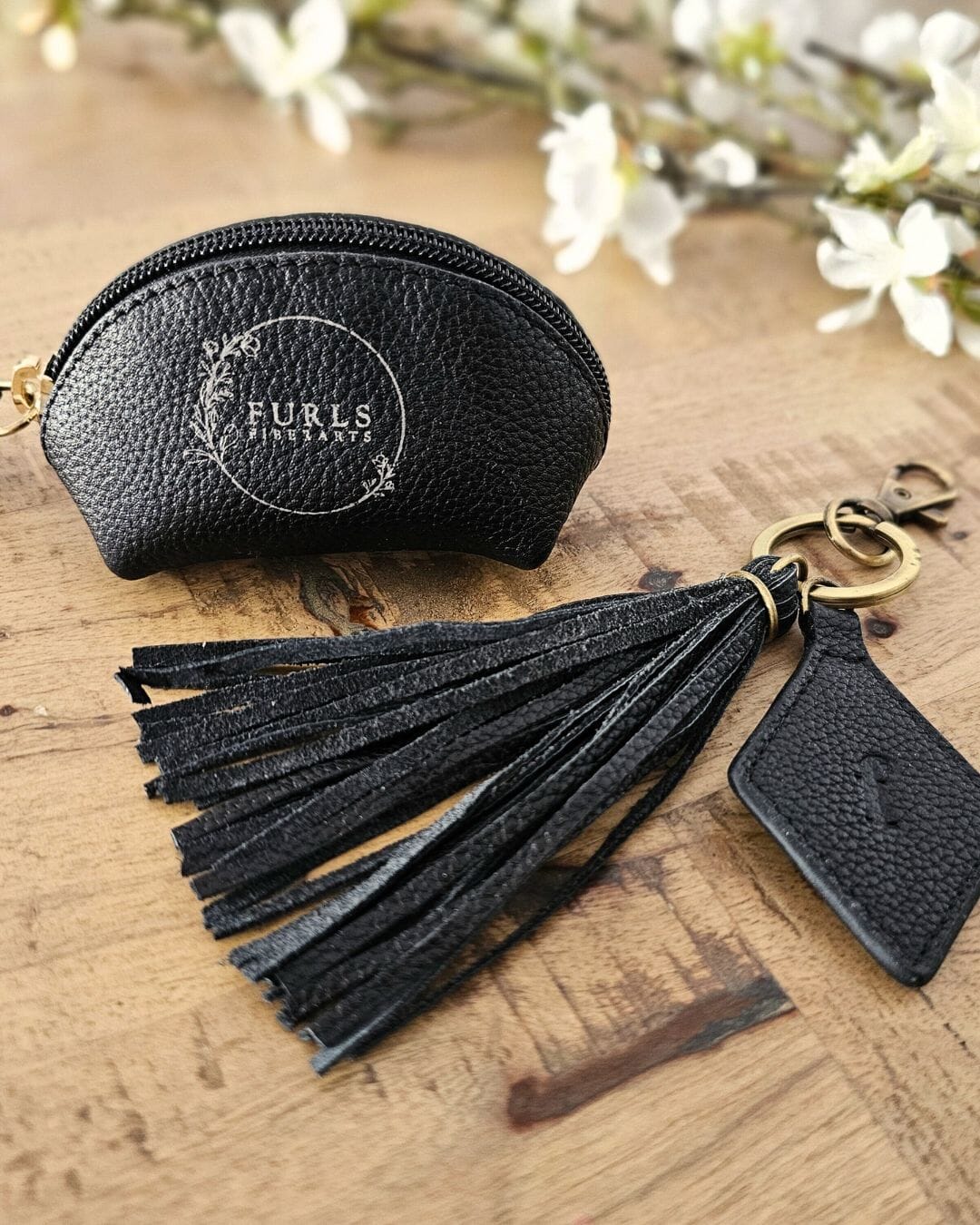 Clara Notions Pouch and Darcy Keychain Set Leather Accessories FurlsCrochet 